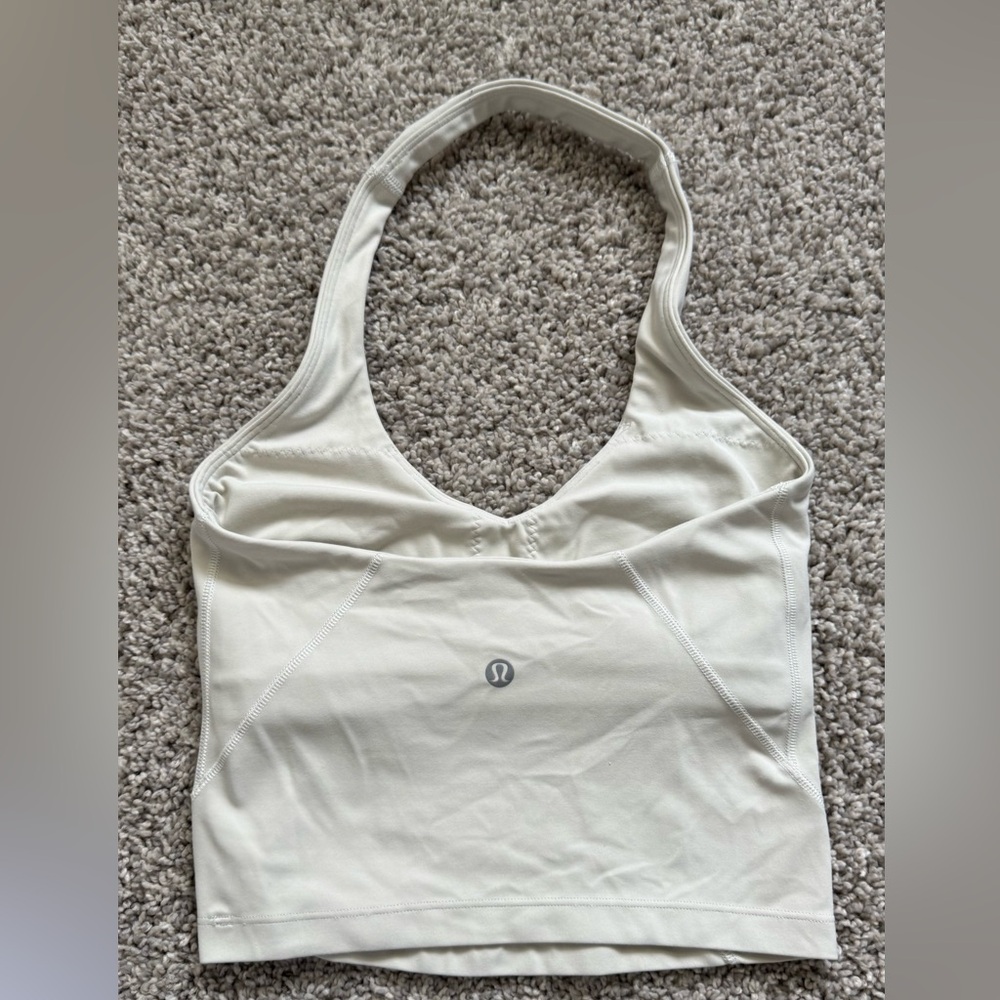 Lululemon Athletica Cream Halter Tank Top